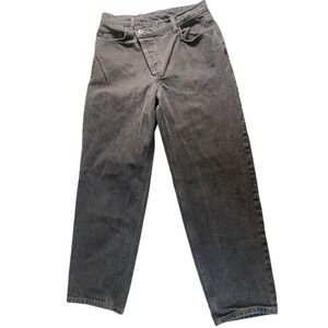 Collusion Crossover Waist Extreme Baggy Jeans Washed Black Women's Sz 28/32
